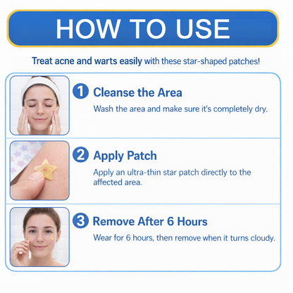 🌟Celsiora® 2-in-1 Microneedle & Hydrocolloid Star Patch | Flat Warts & Skin Tags Remover Acne, Raised Moles | 6 Colors Pimple Patch for Face & Neck | Invisible Star Zit Stickers | 240 Count 🌟