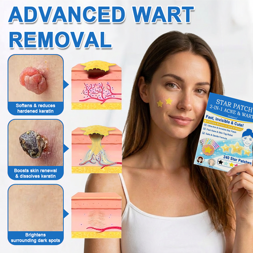 🌟Celsiora® 2-in-1 Microneedle & Hydrocolloid Star Patch | Acne, Raised Moles, Flat Warts & Skin Tags Remover | 6 Colors Pimple Patch for Face & Neck | Invisible Star Zit Stickers | 240 Count