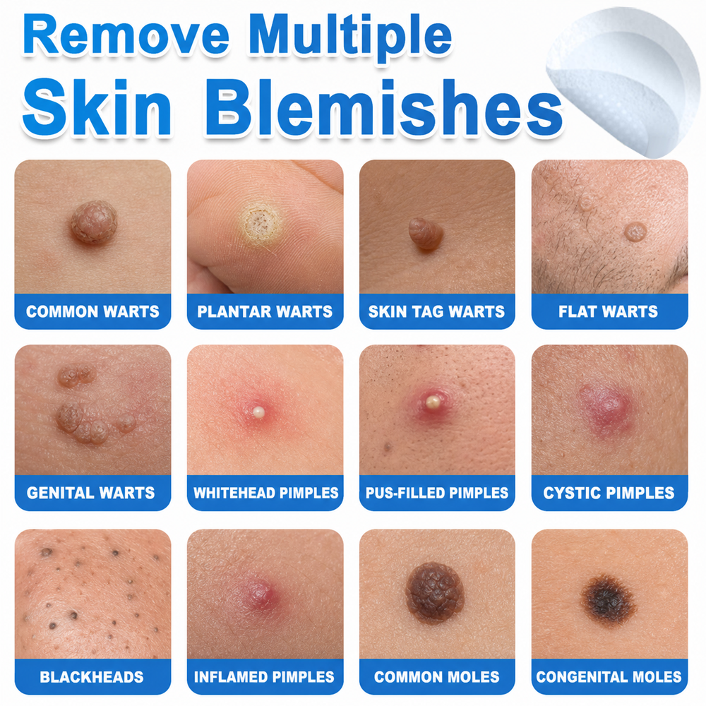 🍀 Celsiora® 2-in-1 Microneedle & Hydrocolloid Patch | Raised Moles,Acne,  Flat Warts & Skin Tags Remover | Improves Wrinkles, Blemishes & Scars | Invisible Pimple Patches for Face & Body (Copy)