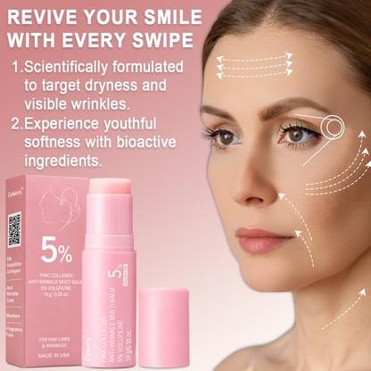 🥳60% OFF | Today Only！🥳💕PDRN Pink Collagen Volume Multi Balm | All In One Volufiline, PDRN, NAD Stick for Youthful-Looking