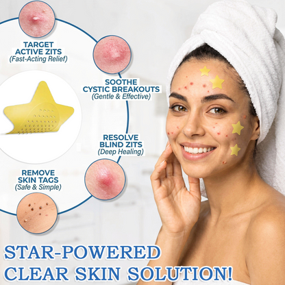 🌟Celsiora® 2-in-1 Microneedle & Hydrocolloid Star Patch | Flat Warts & Skin Tags Remover Acne, Raised Moles | 6 Colors Pimple Patch for Face & Neck | Invisible Star Zit Stickers | 240 Count 🌟