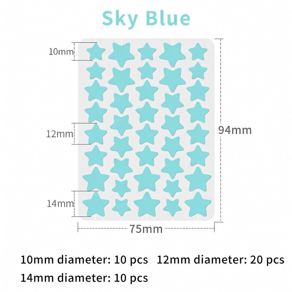 🌟Celsiora® 2-in-1 Microneedle & Hydrocolloid Star Patch | Acne, Raised Moles, Flat Warts & Skin Tags Remover | 6 Colors Pimple Patch for Face & Neck | Invisible Star Zit Stickers | 240 Count