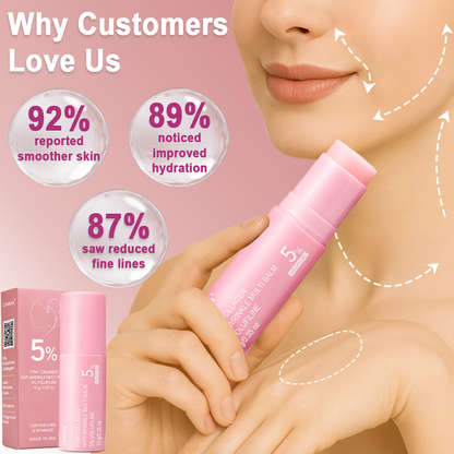 🥳60% OFF | Today Only！🥳💕PDRN Pink Collagen Volume Multi Balm | All In One Volufiline, PDRN, NAD Stick for Youthful-Looking