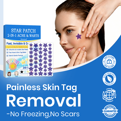 🌟Celsiora® 2-in-1 Microneedle & Hydrocolloid Star Patch | Acne, Raised Moles, Flat Warts & Skin Tags Remover | 6 Colors Pimple Patch for Face & Neck | Invisible Star Zit Stickers | 240 Count