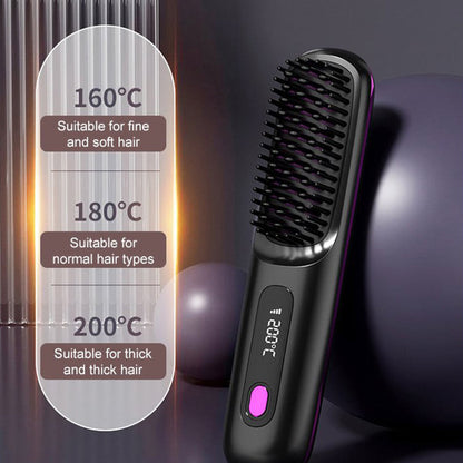 💥New Year's Offer: 50% Off💥Cordless Ceramic Heated Hair Straightening Comb-Remifa®