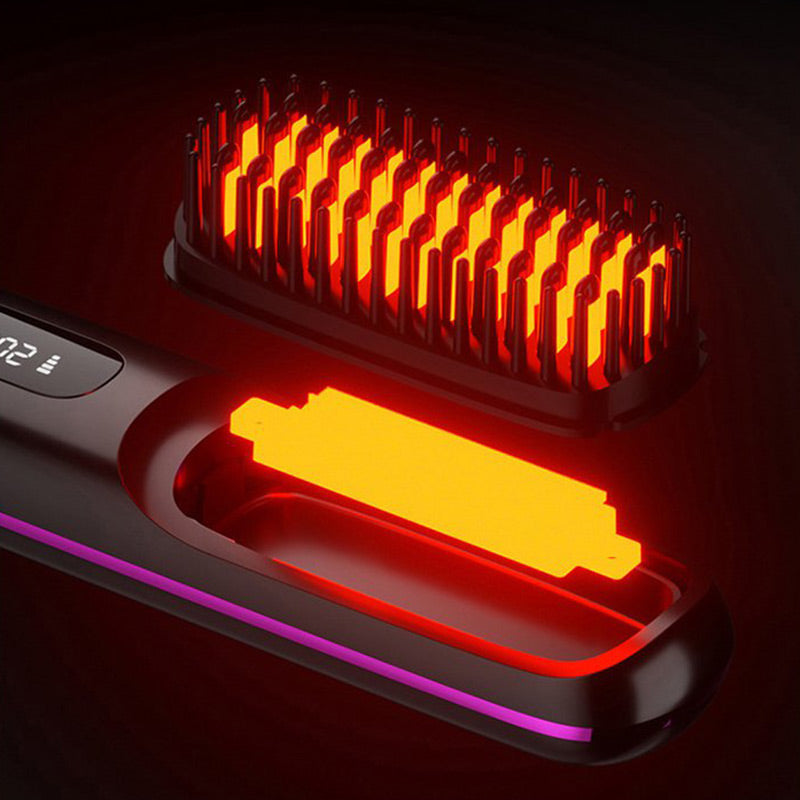 💥New Year's Offer: 50% Off💥Cordless Ceramic Heated Hair Straightening Comb-Remifa®